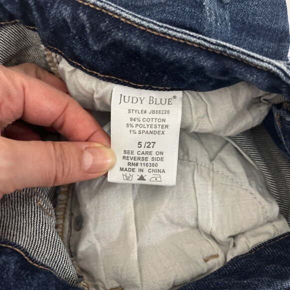 Judy Blue Boyfriend Fit Jeans Women's Size 27 Distressed Grunge - Picture 6 of 10